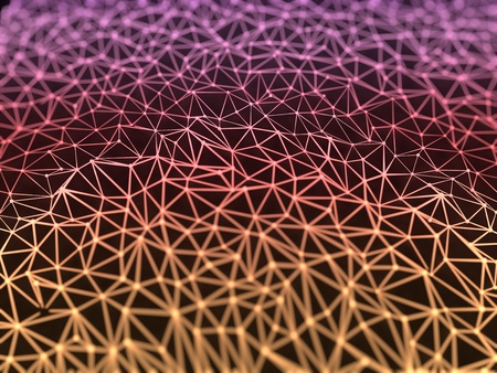 3D illustration - Interconnected light colored linesの写真素材