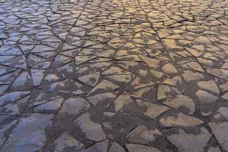 Old street floor pavement backgroundの写真素材