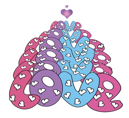 Glitter pink heart, vector illustrationのイラスト素材
