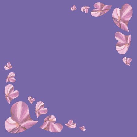 illustration valentines day copy space celebrate 14 february pink purple backgroundの写真素材