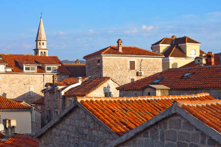 Fragment of Old Budva town Montenegro の写真素材