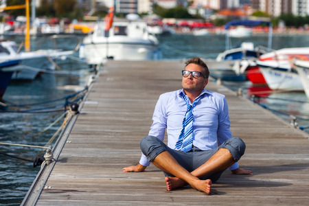 Sea vacation of office clerkの写真素材