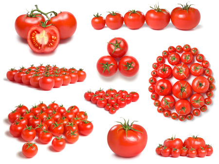 Collection of a different tomato arrangements.の写真素材