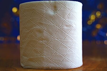 closeup of a roll of toilet paper