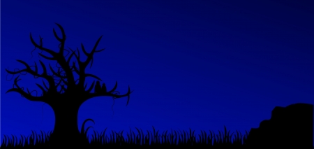 Night landscapeのイラスト素材