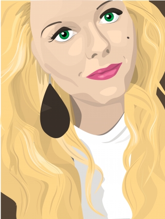 Portrait of a blondeのイラスト素材