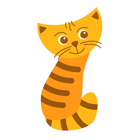 cheerful red catのイラスト素材