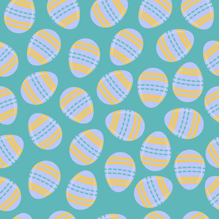 Happy Easter day background. Colorful easter eggs, seamless pattern of cute eggs,Easter pattern with...