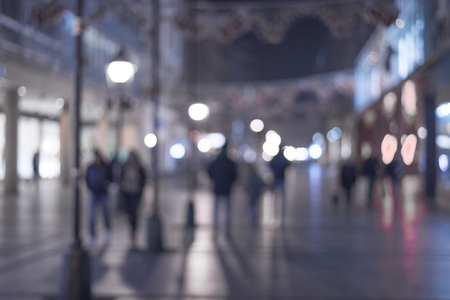 blur people background in shopping mall or corridorの写真素材