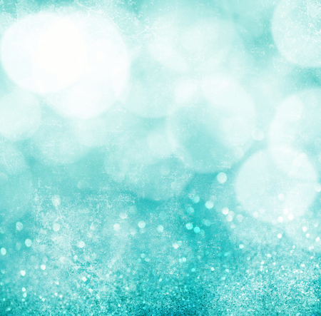 Abstract blue grunge bokeh backgroundの写真素材