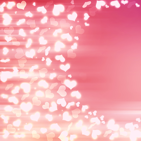 Abstract heart bokeh bright background with panetone pastel tonesの写真素材