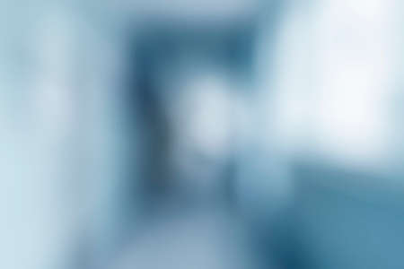 abstract defocused blurred technology space background, empty business corridor or shopping mall. Medical and hospital corridor defocused background with modern laboratory (clinic)の写真素材