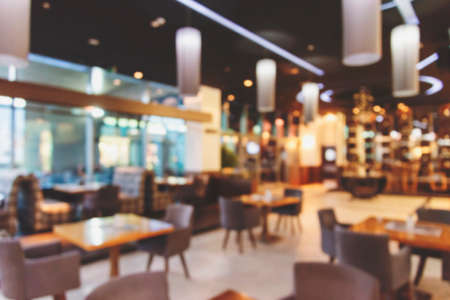 Blur coffee shop or restaurant background - vintage effect style pictureの写真素材