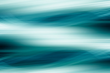 blue abstract motion effect laser background, green motion light trails over black background. Abstract speed effect. Rays of light moving fast over dark backgroundの写真素材