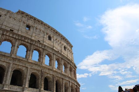 Beautiful view of colosseum in rome italyの写真素材