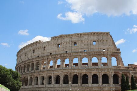 Beautiful view of colosseum in rome italyの写真素材