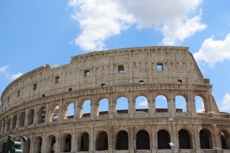 Beautiful view of colosseum in rome italyの写真素材