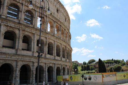 Beautiful view of colosseum in rome italyの写真素材