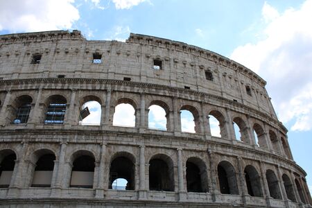 Beautiful view of colosseum in rome italyの写真素材