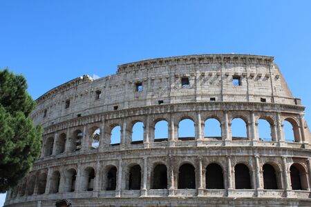 Beautiful view of colosseum in rome italyの写真素材