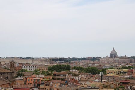 view of rome city from height beautiful city scape of rome city centerの写真素材