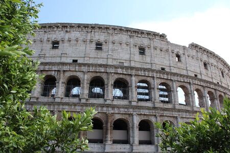 Beautiful view of colosseum in rome italyの写真素材