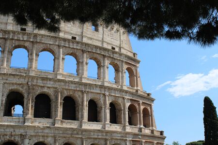 Beautiful view of colosseum in rome italyの写真素材