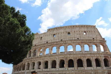 Beautiful view of colosseum in rome italyの写真素材