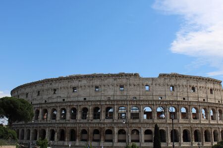 Beautiful view of colosseum in rome italyの写真素材