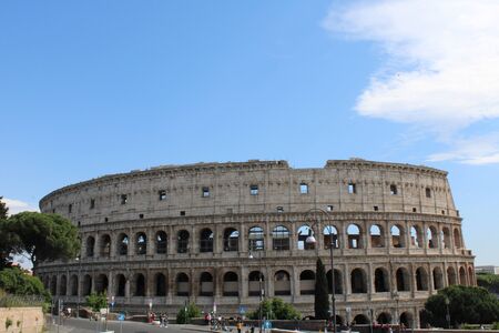 Beautiful view of colosseum in rome italyの写真素材