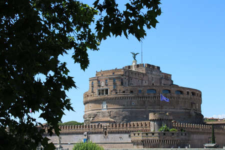 castle saint angelo rome italyのeditorial素材