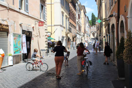 rome italy city center viewのeditorial素材
