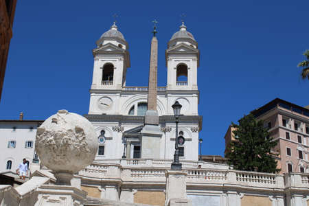 famous landmark spanish steps piazza spagna rome itallyの写真素材