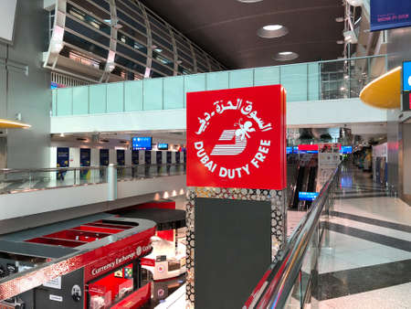 Dubai international airport gates and lounges photo date 23-08-2020 Dubai, UAEのeditorial素材