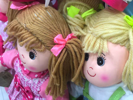 cute lovely rag dolls for baby girlの写真素材