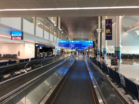 Dubai international airport gates and lounges photo date 23-08-2020 Dubai, UAEのeditorial素材