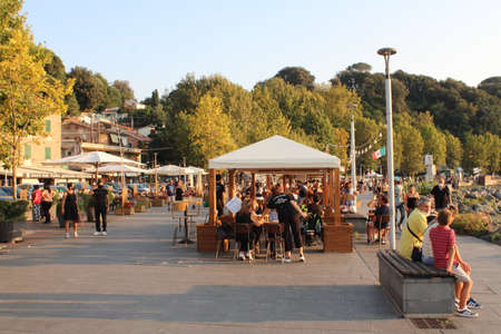 City center of historical town of Anguillara Sabazia near lake bracciano rome italy