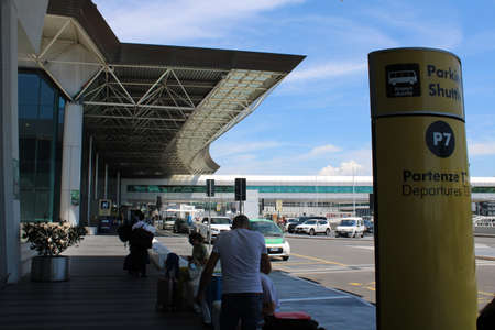Leonardo da Vinci Rome Fiumicino International Airport rome Italy photo date 26-07-2020 rome italyのeditorial素材