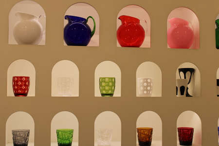 glass pottery ceramic glass flasks for decorationの写真素材