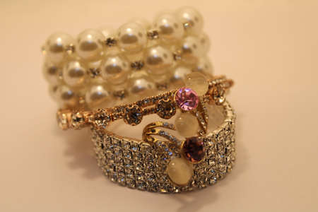 woman jewellery bangle bracelet close viewの写真素材