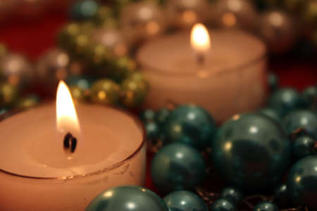 christmas light decoration candles decorationの写真素材