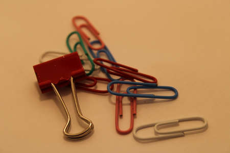 paper clip office stationery close view