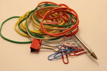 paper clip office stationery close viewの写真素材