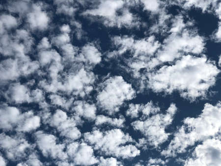 beautiful clouds on the blue skyの写真素材