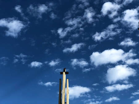 beautiful clouds on the blue sky