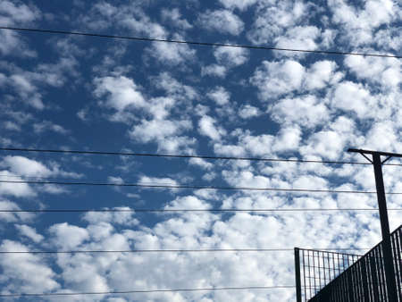 beautiful clouds on the blue sky