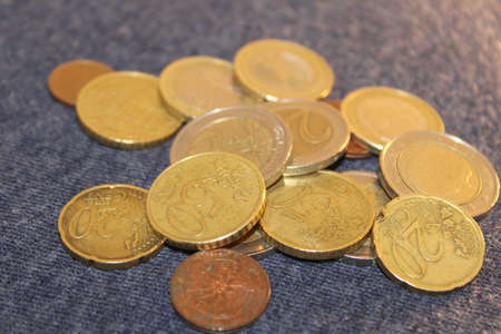 euro coins european union currencyの写真素材
