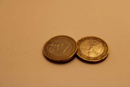 euro coins european union currencyの写真素材