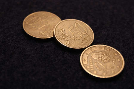 euro coins european union currencyの写真素材
