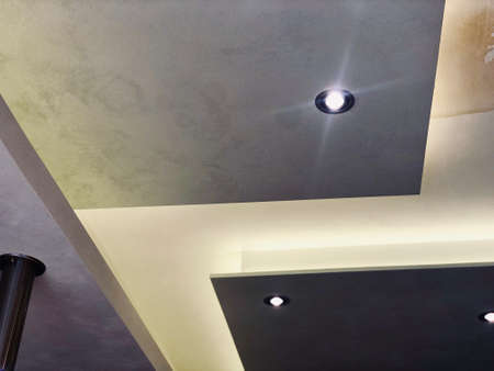 roof ceiling with lightsの写真素材